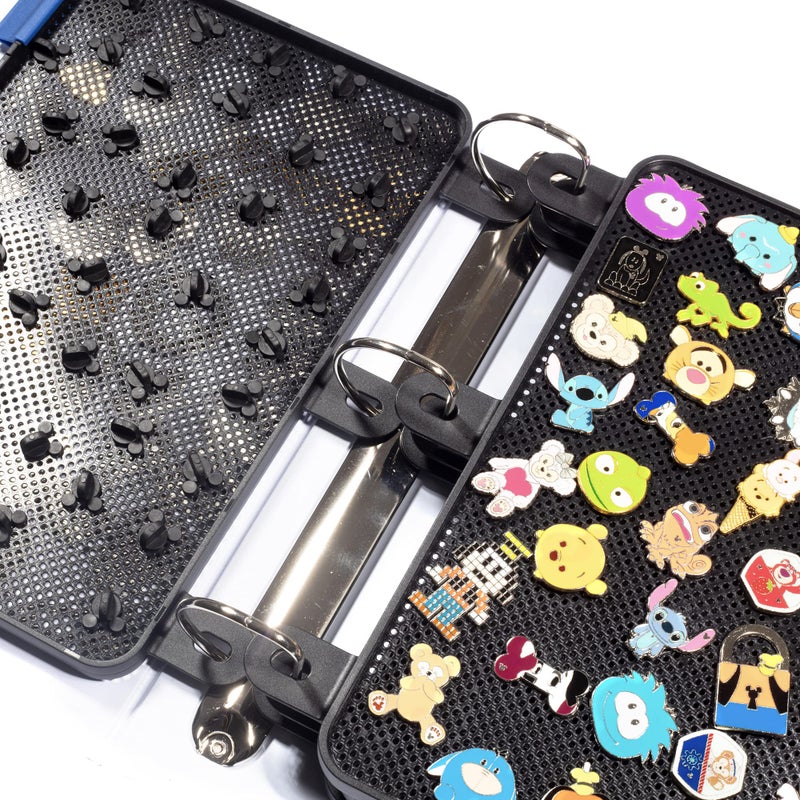 SCS Direct My Pin Collection 3-Ring Album Binder w 4 Enamel Pin Pages -Patented Design Lays Pages Flat with Pinbacks and No Sagging -Display and Trade Your Favorites -Organizational Stickers Included - Image 3